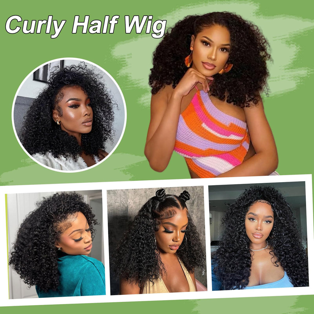 Tobeest kinky curly half wig dense volume for fuller everyday looks