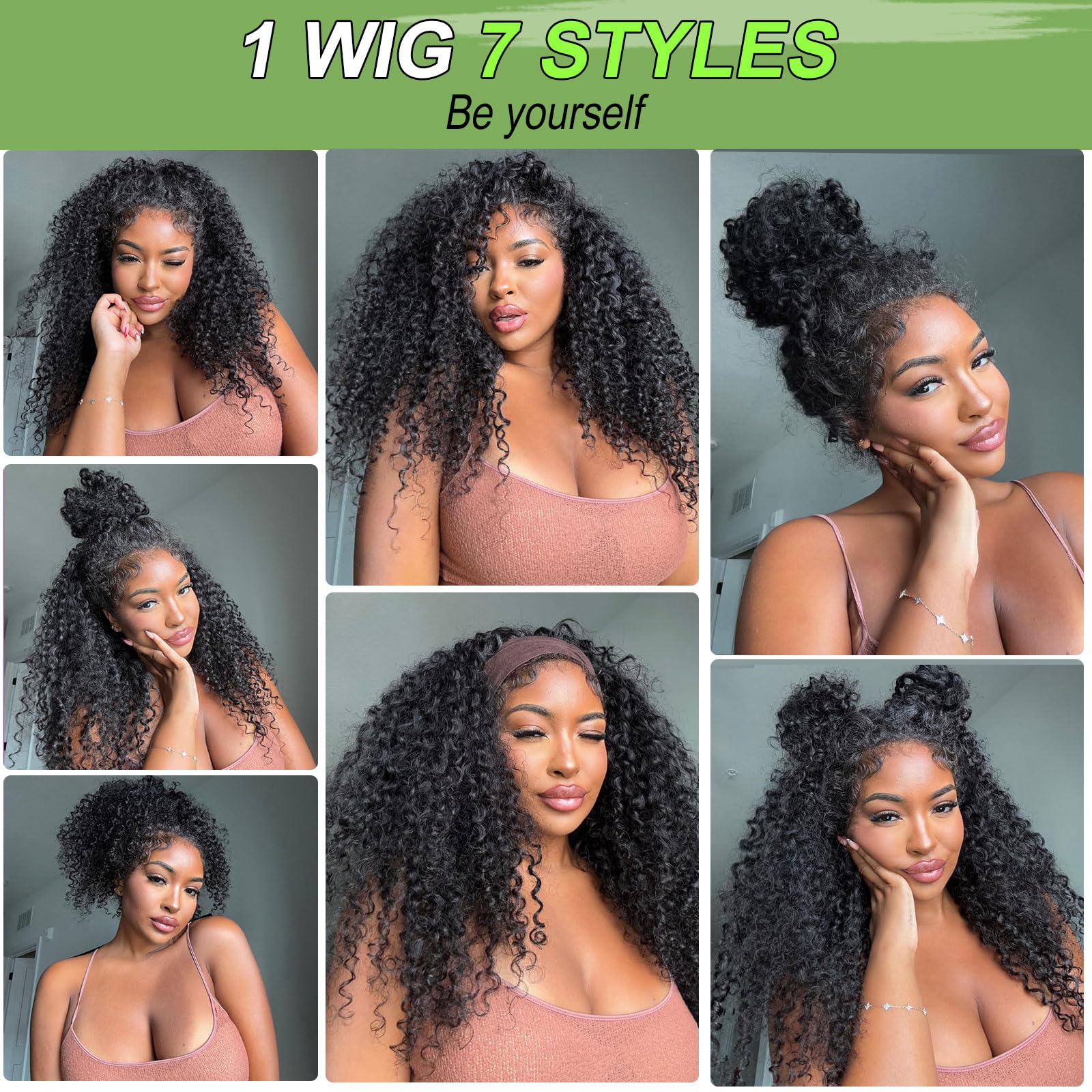 Tobeest kinky curly half wig packaging presented for gifting or gifting