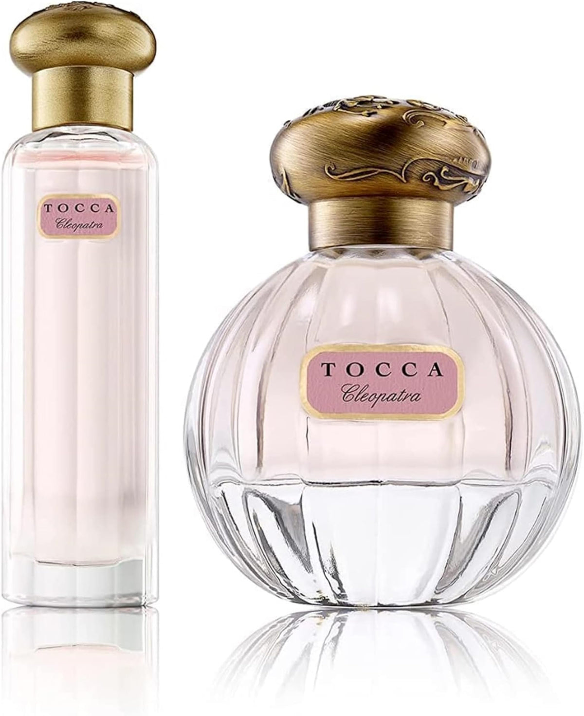 TOCCA Cleopatra perfume bottle front view, ideal for evening wear.