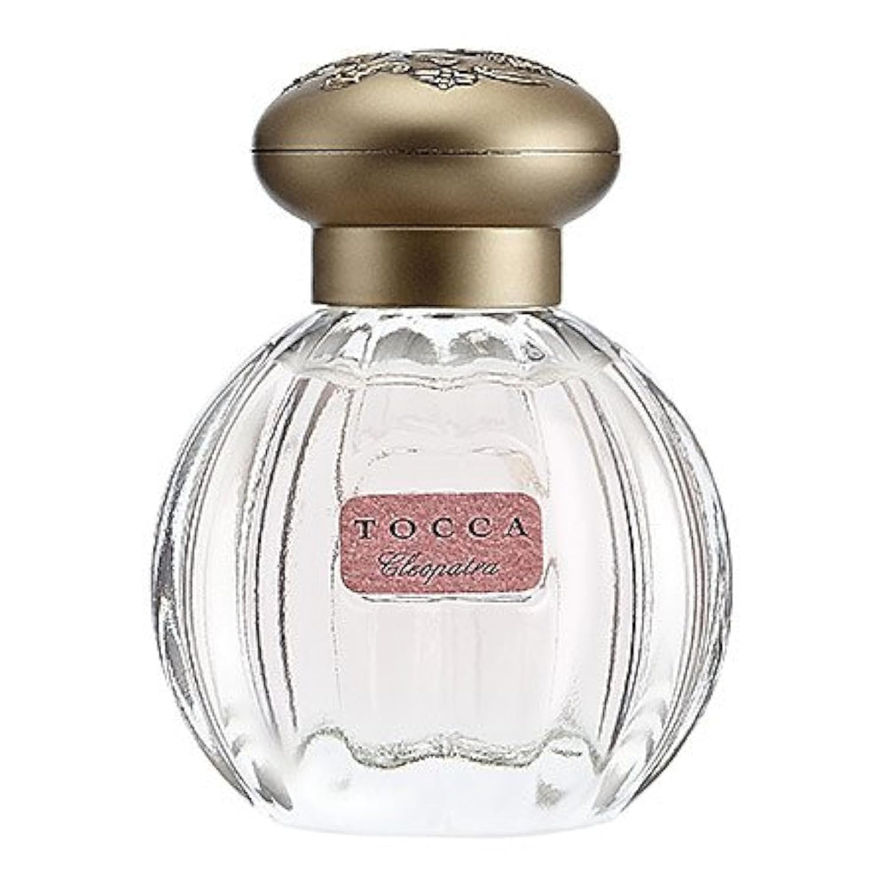 Tocca Cleopatra packaging box highlighting luxe presentation and travel-friendly design.