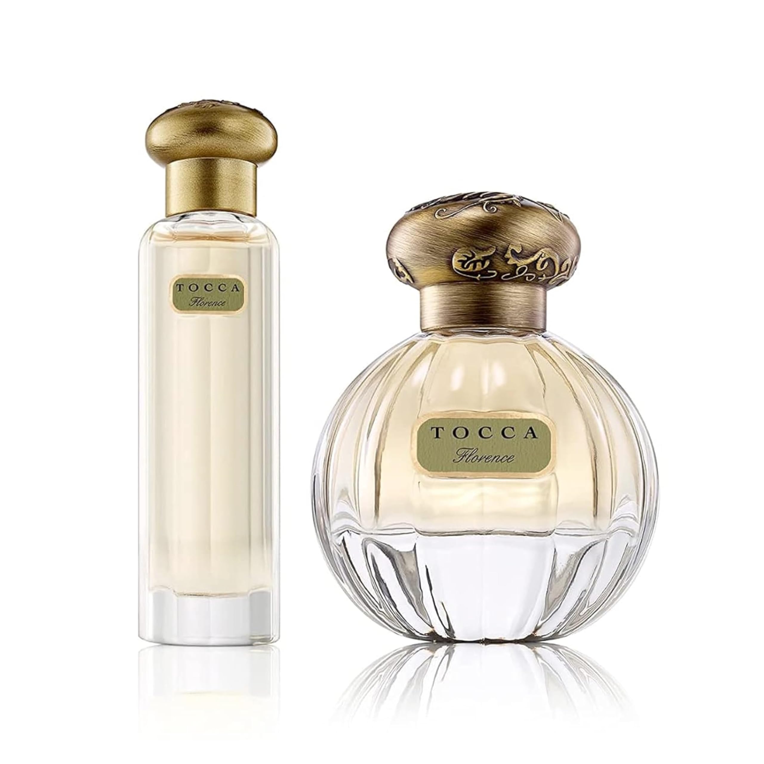 TOCCA Florence bottle front, elegant presentation for daily fragrance rituals.
