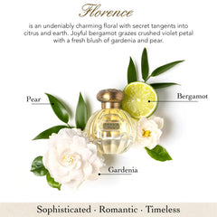 Tocca Florence notes of bergamot, pear, and gardenia evoke a romantic mood
