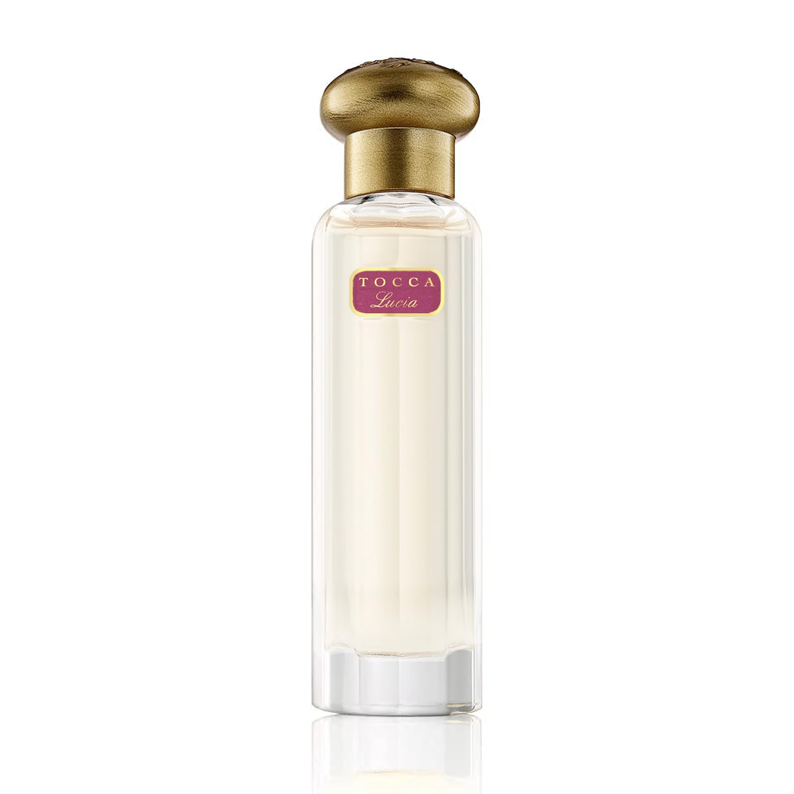 Tocca Lucia bottle closeup showcases cut-glass elegance, ideal for gifting and refined everyday use.