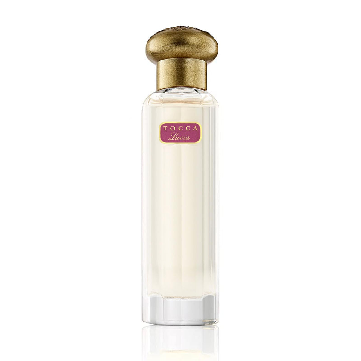 Tocca Lucia bottle closeup showcases cut-glass elegance, ideal for gifting and refined everyday use.