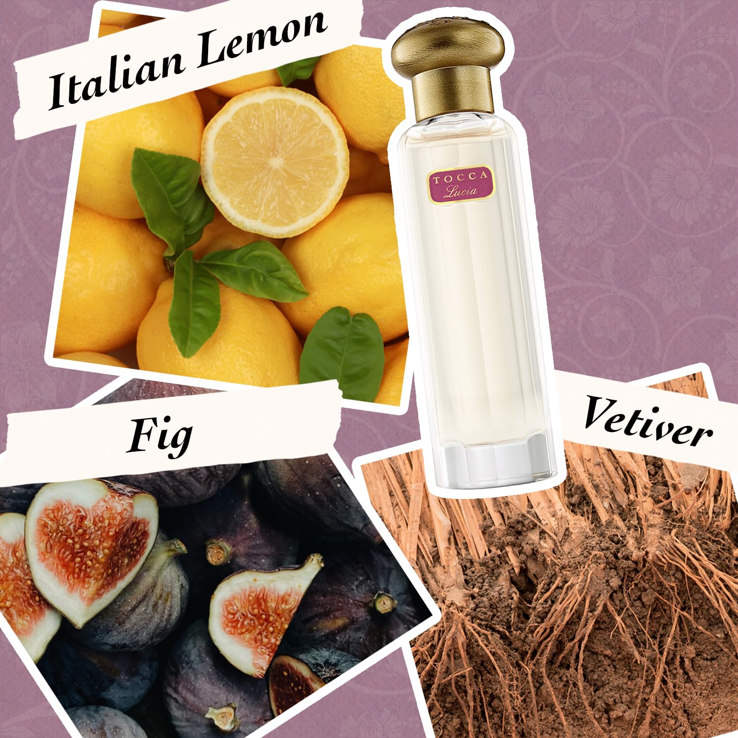 Tocca Lucia bottle on display suggests premium fragrance for special occasions.
