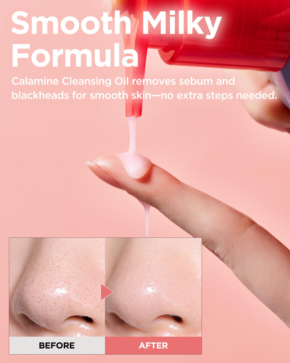TOCOBO Calamine Pore Control Cleansing Oil ingredients close-up with calamine and plant oils