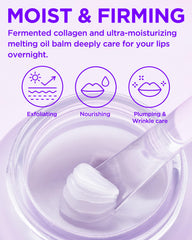 Fermented collagen visual highlight on TOCOBO Lip Mask for absorption benefits.