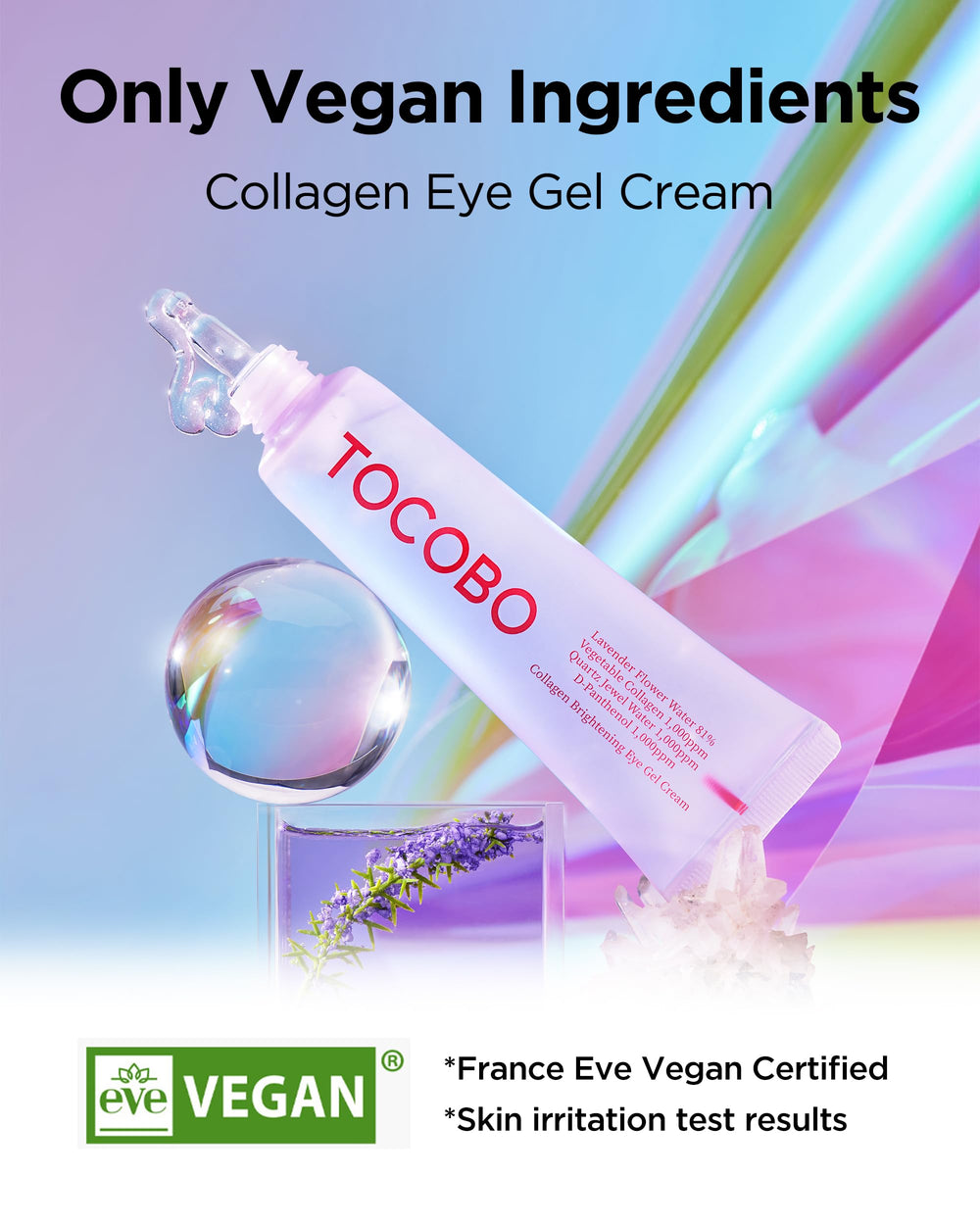 TOCOBO night recovery eye gel for overnight refresh.