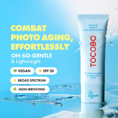 TOCOBO US Bio Watery Sunscreen with hyaluronic acid supporting moisture.