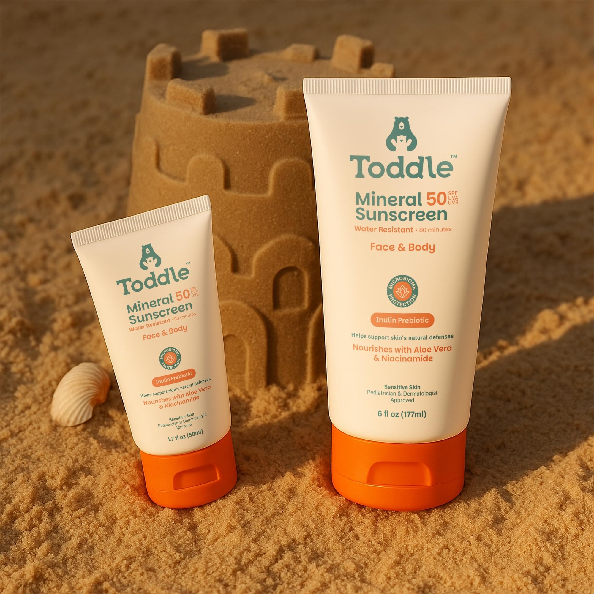 Toddle reef-safe sunblock logo signals eco-conscious protection.