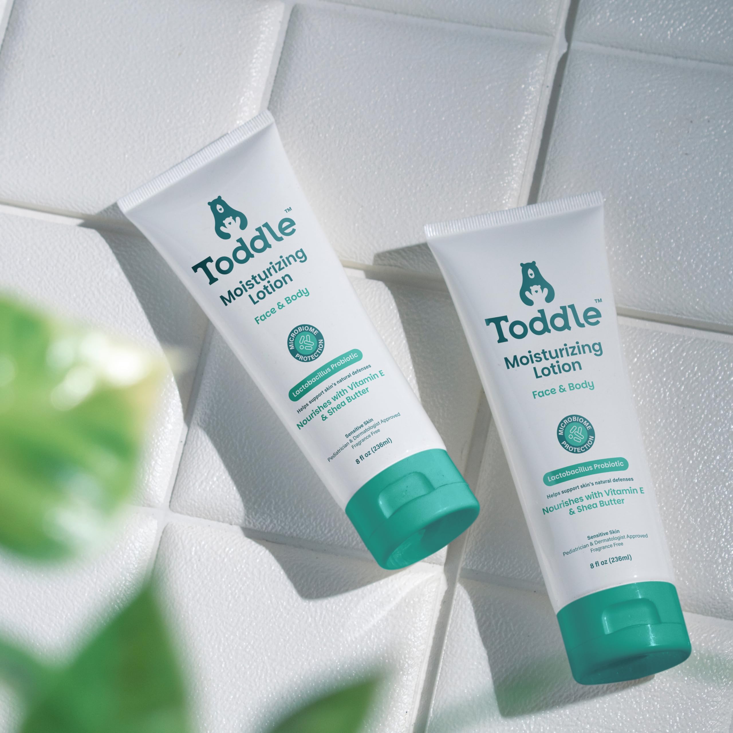 Toddle lotion applied to a child’s skin for comfortable hydration