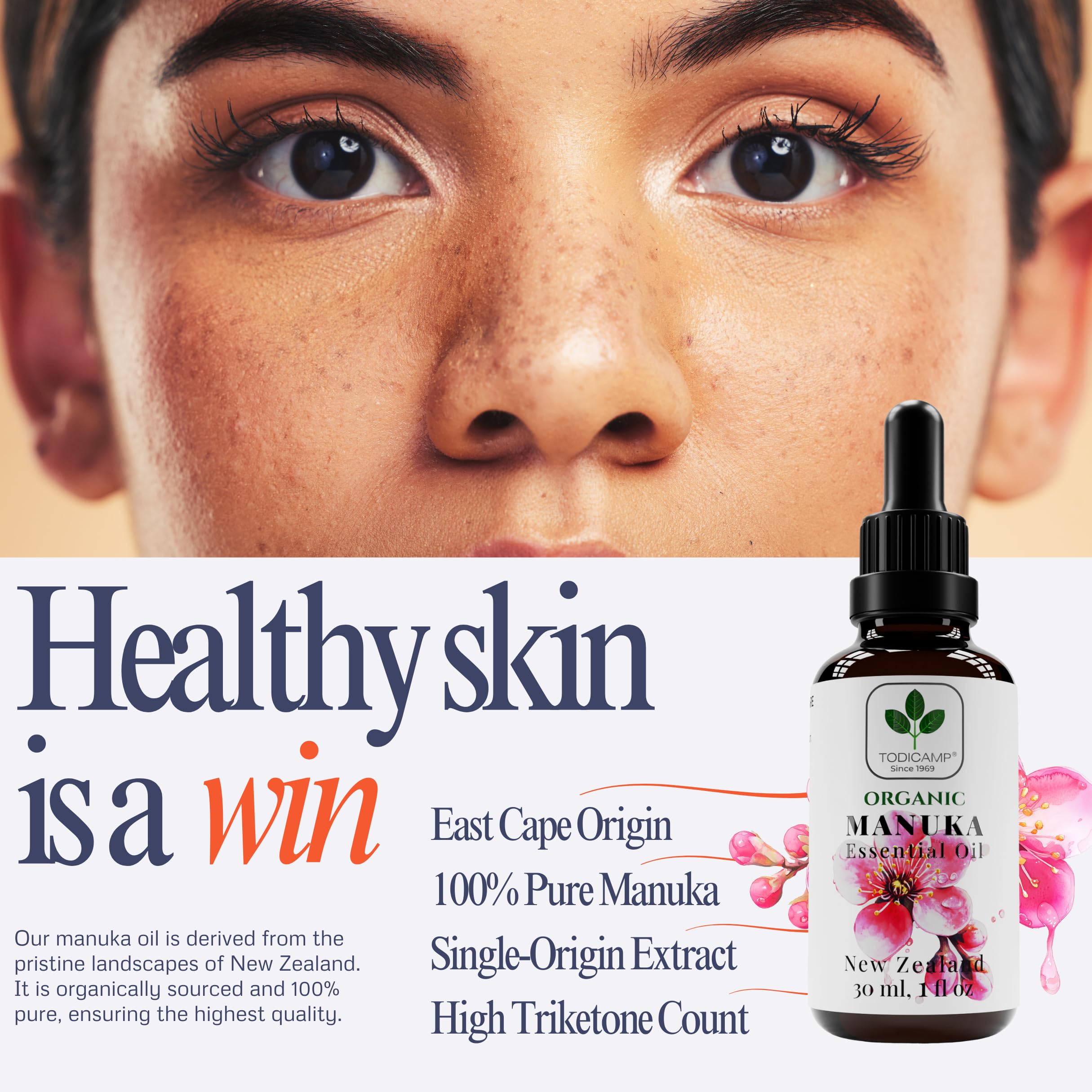 TODICAMP Manuka oil for nails and feet supporting healthy, hydrated skin