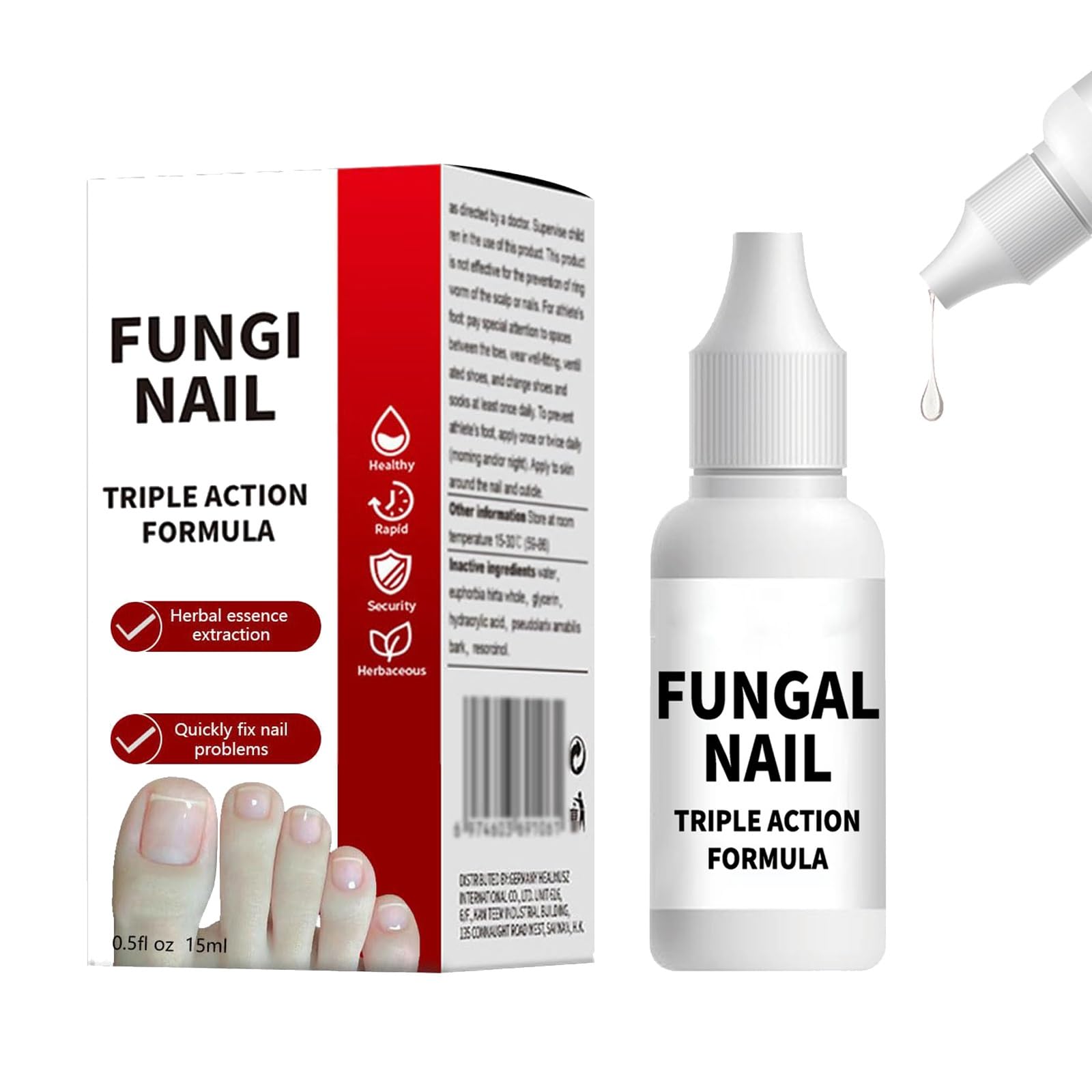 Toenail Treatment for Discoloration bottle with applicator for daily, gentle use to refresh nails.