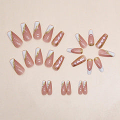 TOGZOM glitter acrylic nails perfect for party-ready glamour.