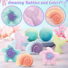 Toidgy Mermaid Bath Bombs watermelon scent delivers bright color foam during bath.