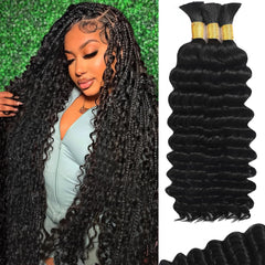 TOIJOI boho braids deep-water-wave 120g 20inch virgin hair for natural, voluminous braids.