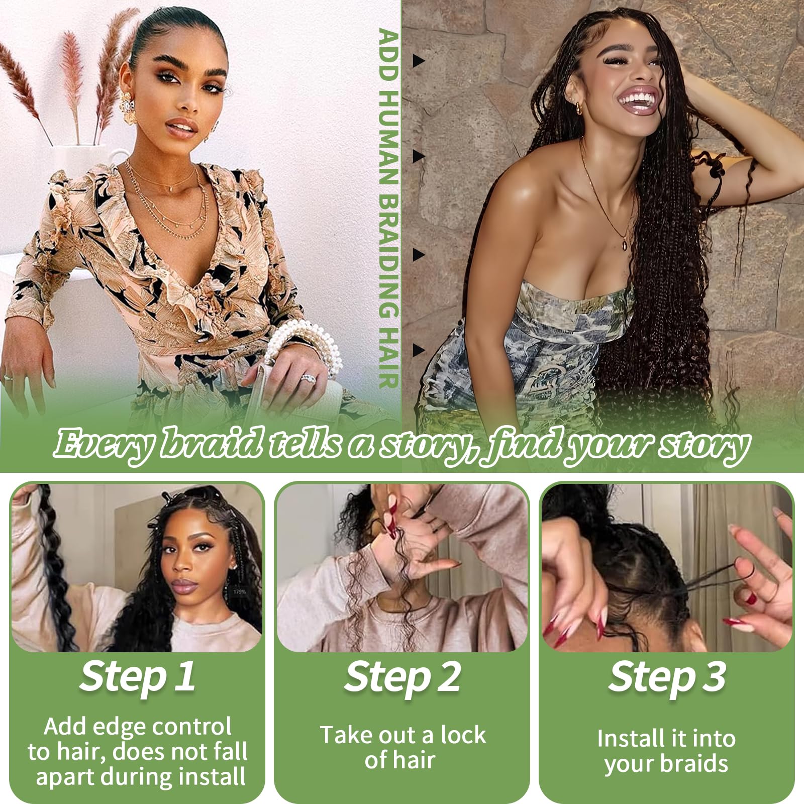 TOIJOI knotless braiding hair offers breathable wear and flexible styling options.