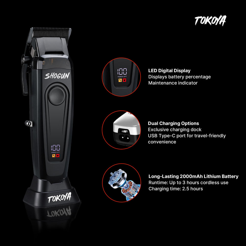 TOKOYA Shogun LED display keeps battery life and alerts visible.