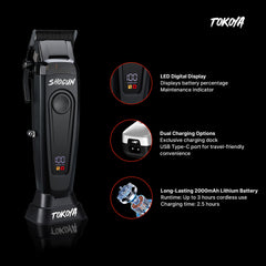TOKOYA Shogun LED display keeps battery life and alerts visible.