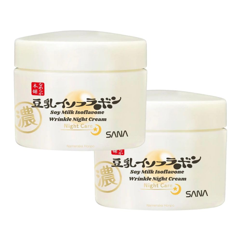 TokyoSuperSale Sana Nameraka Honpo soy milk night cream jar close-up for overnight nourishment
