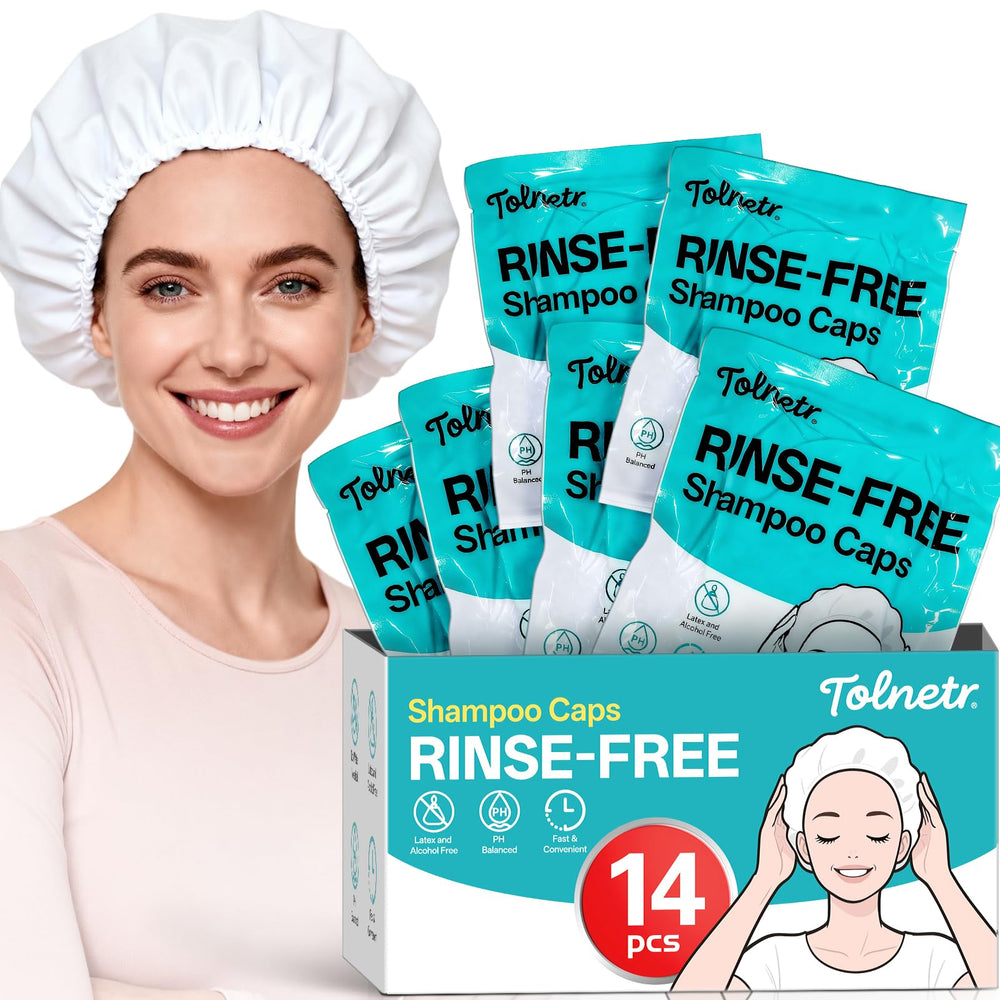 Tolnetr shampoo caps packaging highlights 14-pack portability and freshness
