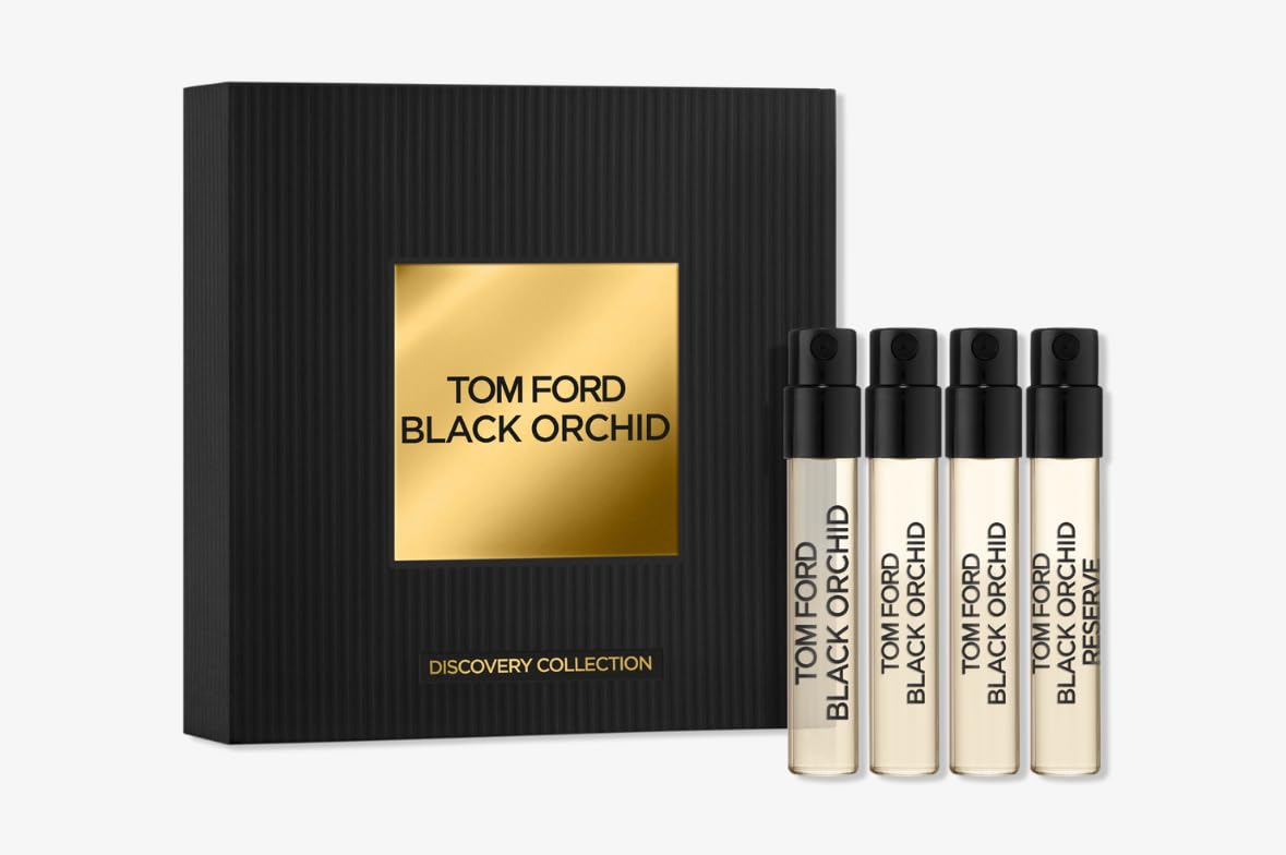 Tom Ford Black Orchid Discovery Collection: four vials for testing scent development on skin.