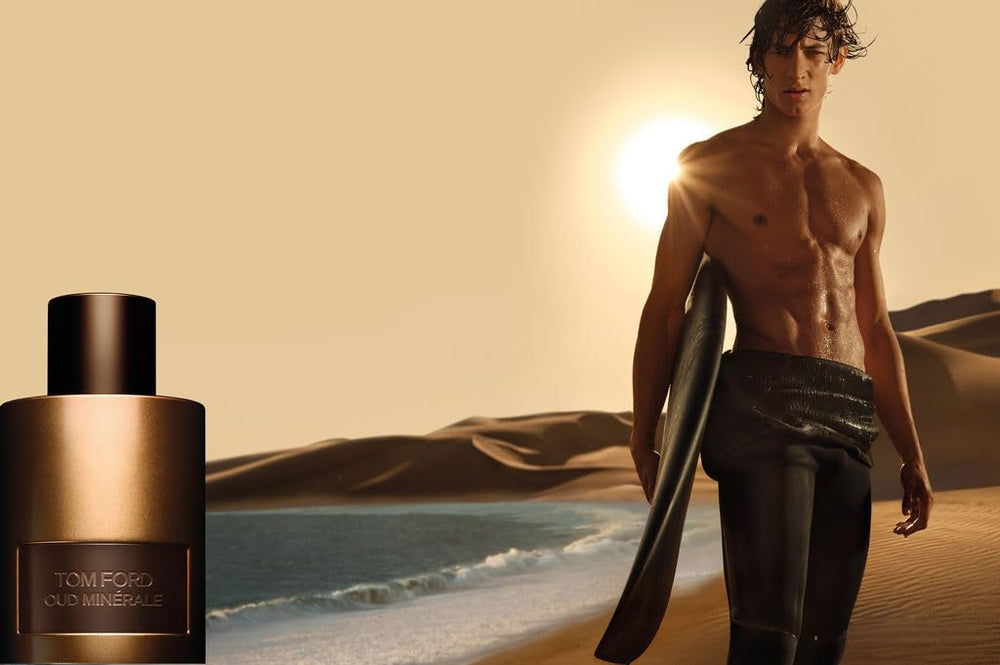 Tom Ford Oud Minerale minimal packaging emphasizes unisex appeal and elegance.