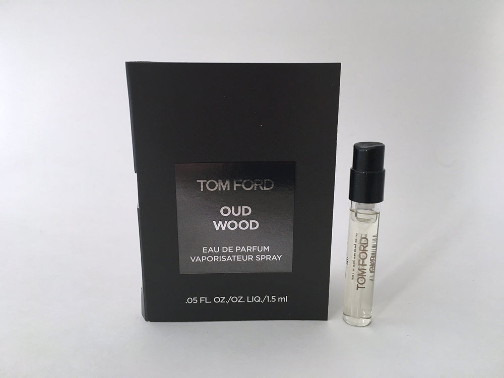 Tom Ford Oud Wood sample bottle for on-the-go testing