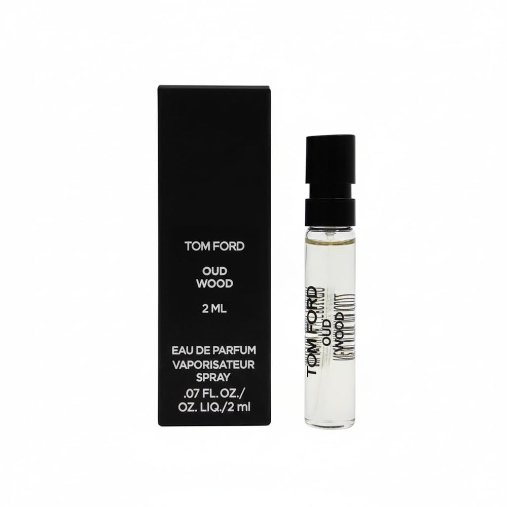 Tom Ford Oud Wood sample vial for fragrance exploration and easy gifting.