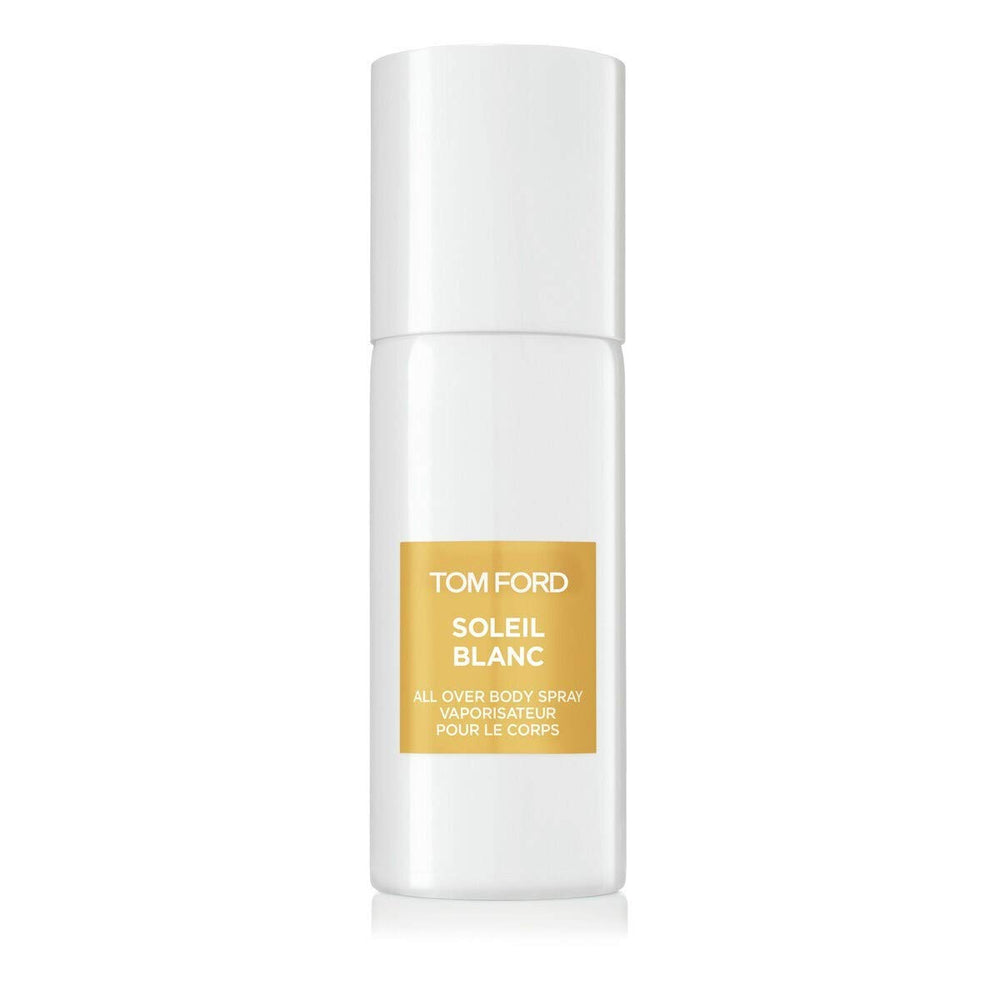 Tom Ford Soleil Blanc spray on neck and arms provides a cooling, quick-refresh moment.
