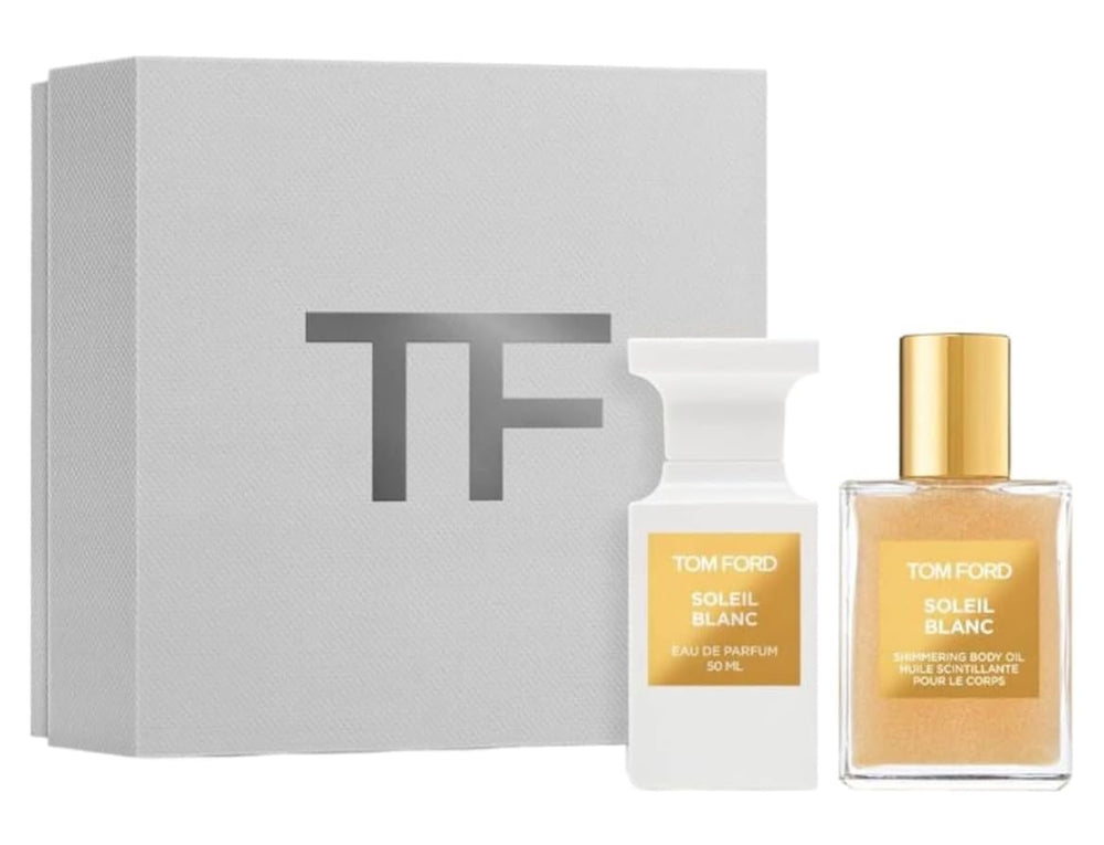 Tom Ford Soleil Blanc EDP bottle glistens with sun-kissed luxury.