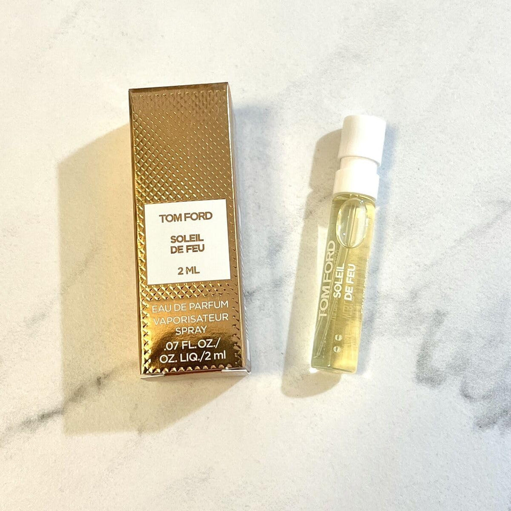 Tom Ford Soleil de Feu mini sample vial for on-the-go fragrance exploration