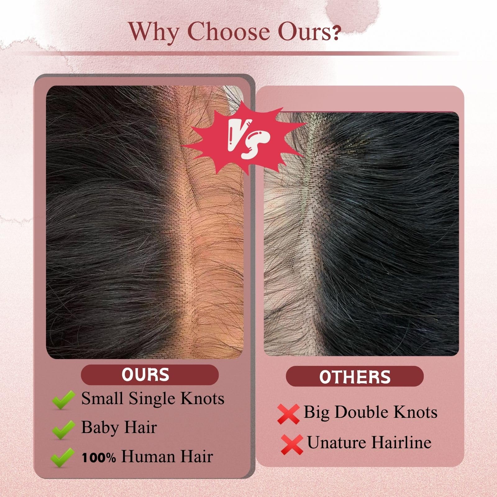TOMAFUN Styling-friendly lace frontal ready for curling or straightening.