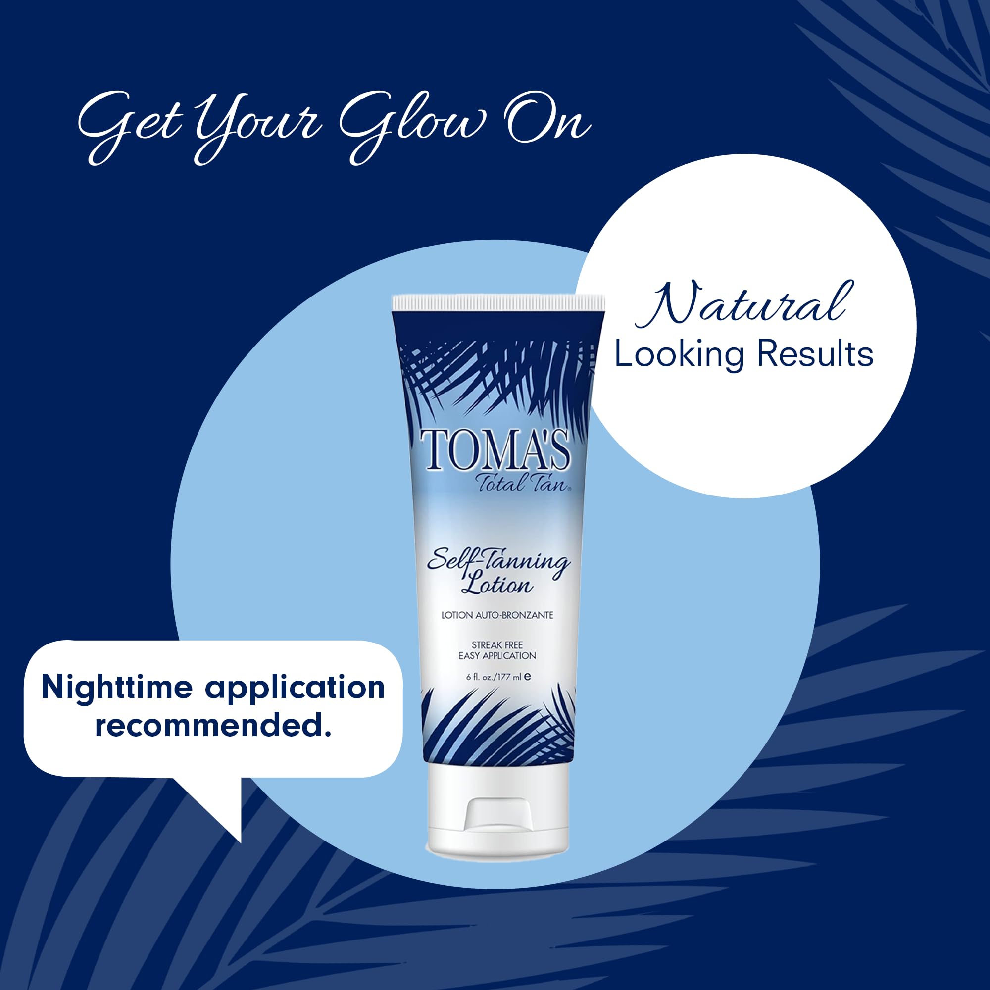 TOMAS TOTAL TAN being spread on skin for smooth, streak-free coverage.
