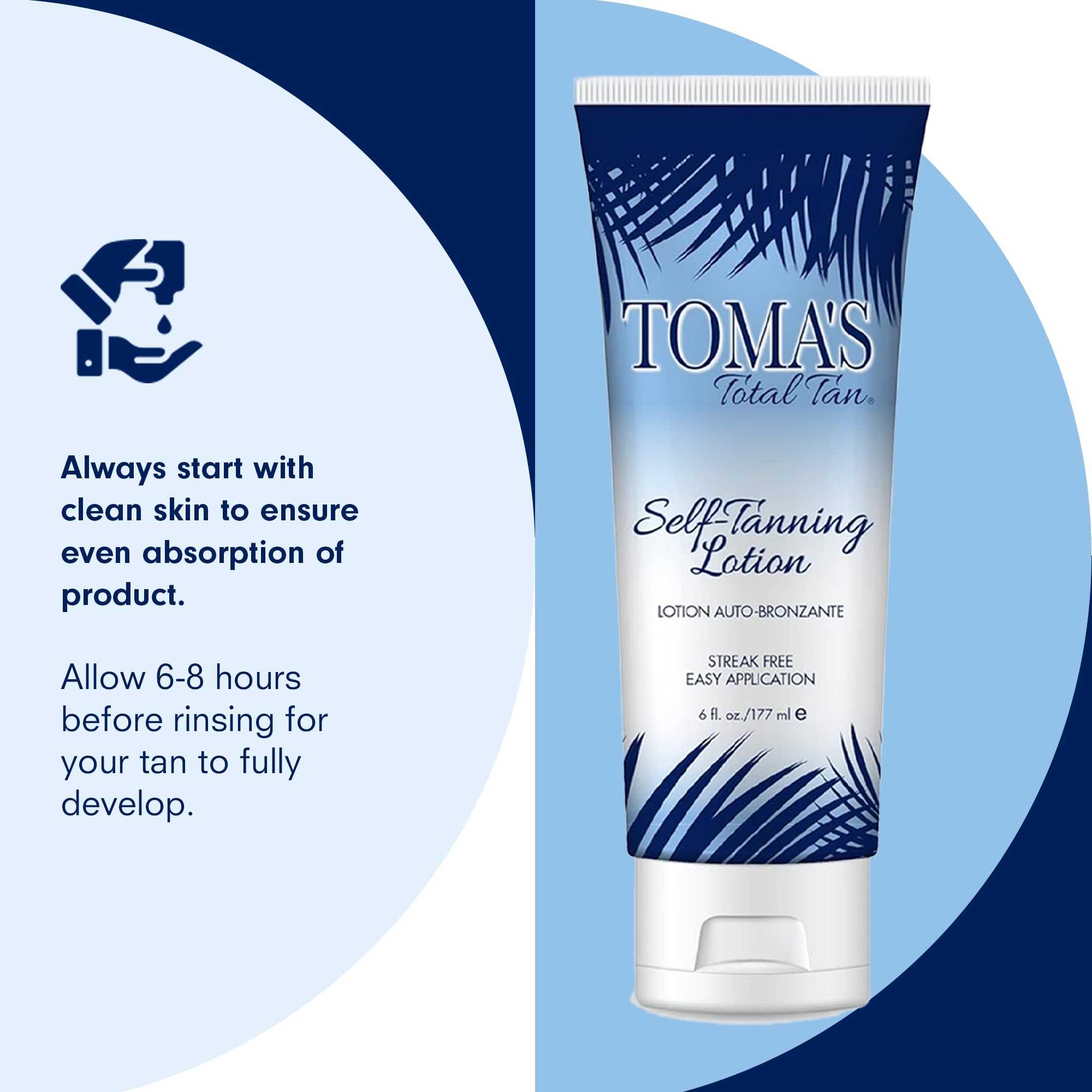 TOMAS TOTAL TAN texture close-up shows creamy, easy spread.