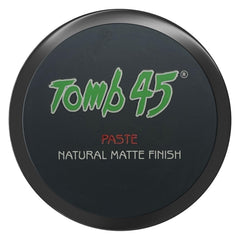 Tomb 45 Styling Paste jar close-up showing matte finish and lightweight texture.