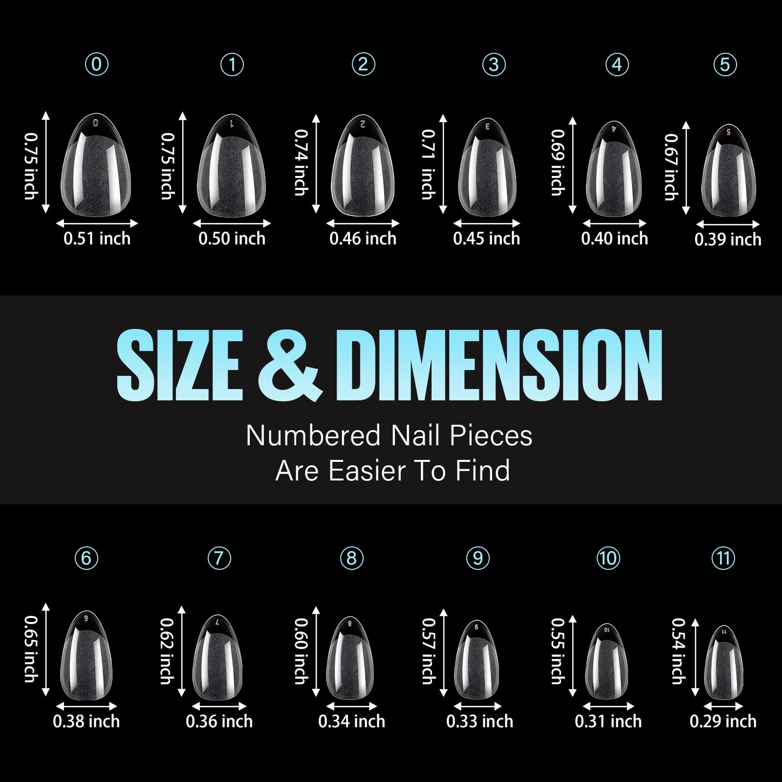 TOMICCA 240-piece box provides ample nails for multiple looks