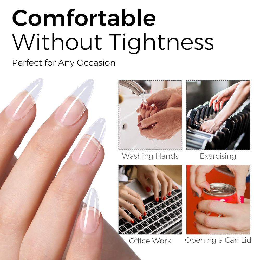TOMICCA nail glue provides a durable hold after curing
