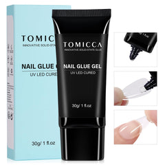 TOMICCA 4 in 1 nail glue tube close-up with precise applicator tip