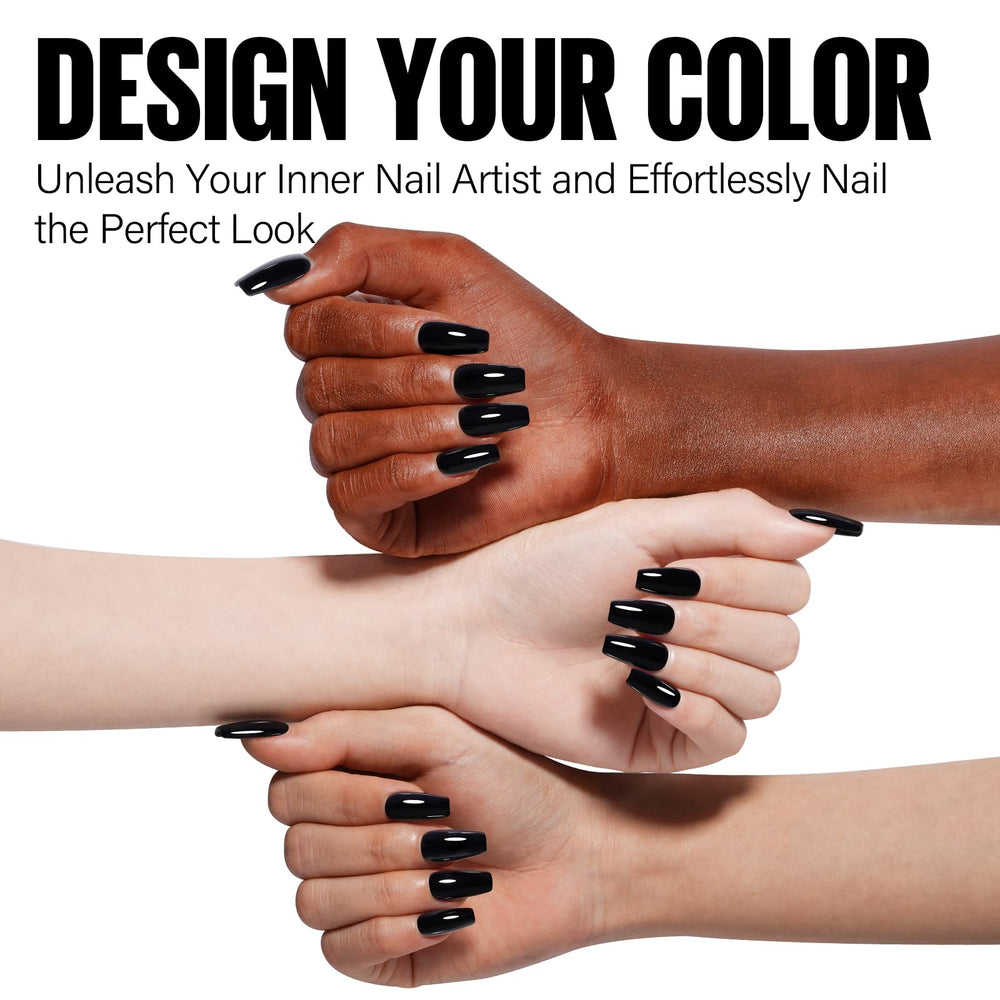 TOMICCA Black Gel Polish cap closeup highlights sleek, premium packaging