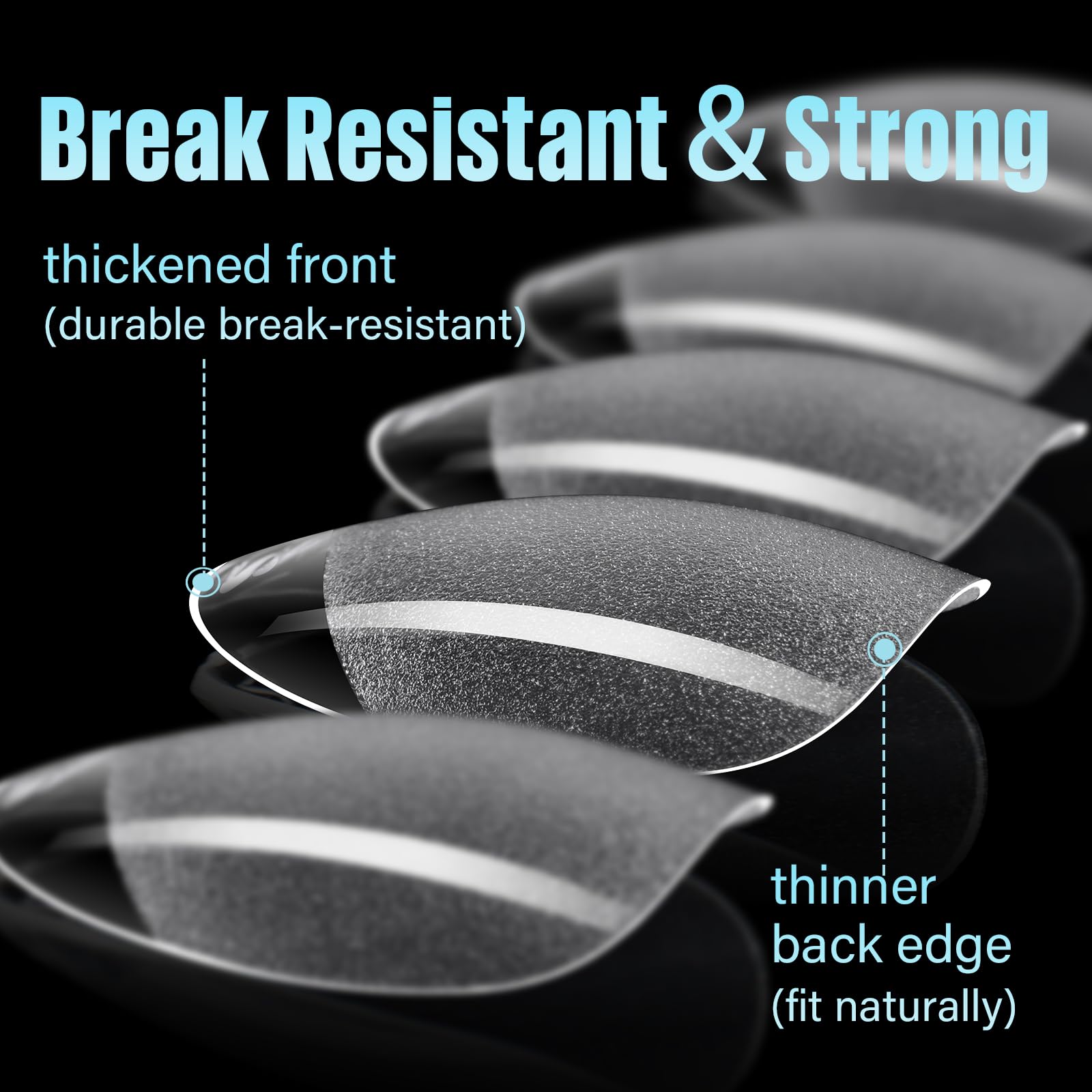 TOMICCA breathable soft acrylic nails offer comfortable wear and durability