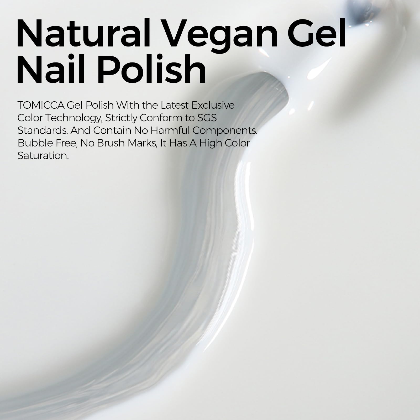 TOMICCA Milky White gel polish LED cure in 60-120 seconds