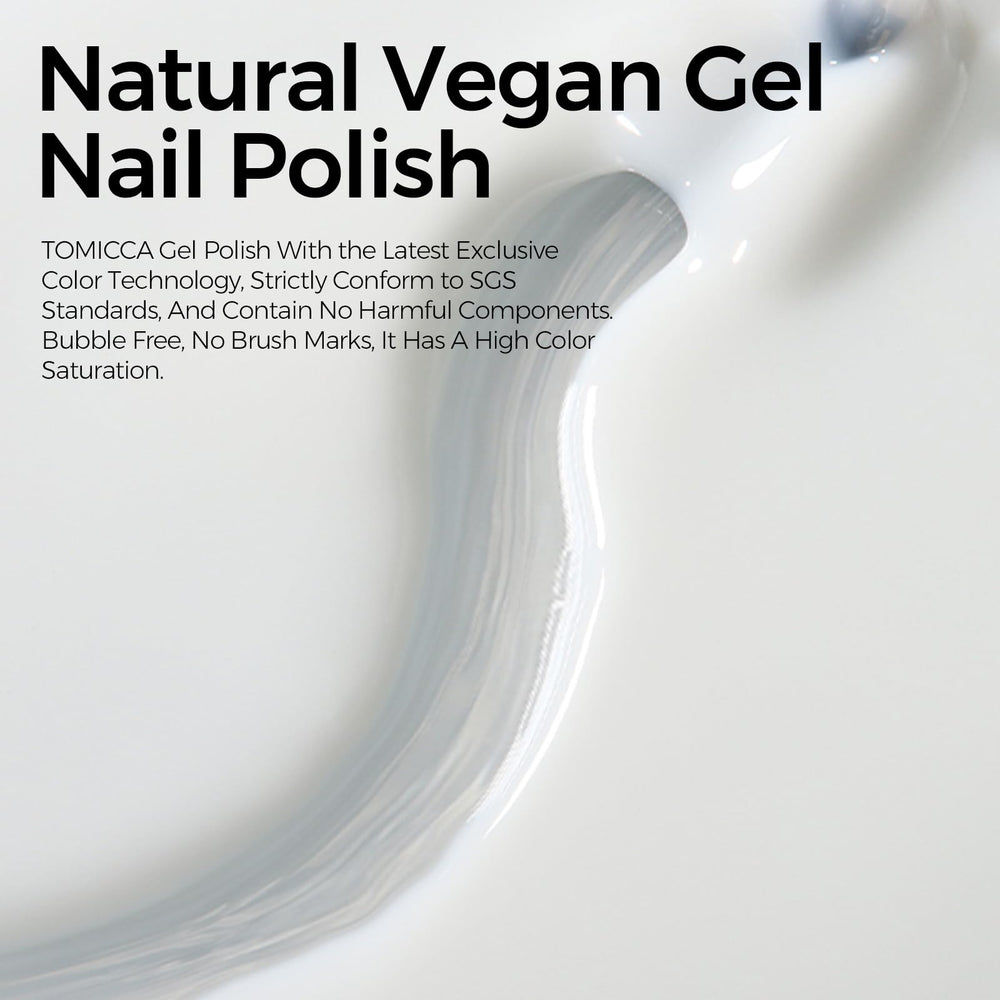 TOMICCA Milky White gel polish LED cure in 60-120 seconds
