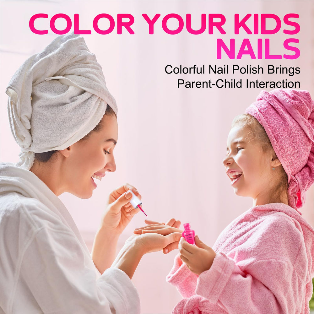 TOMICCA long-lasting shine captured during pretend spa or dress-up.