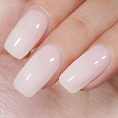 TOMICCA Milky White gel polish bottle close-up for a chic jelly finish