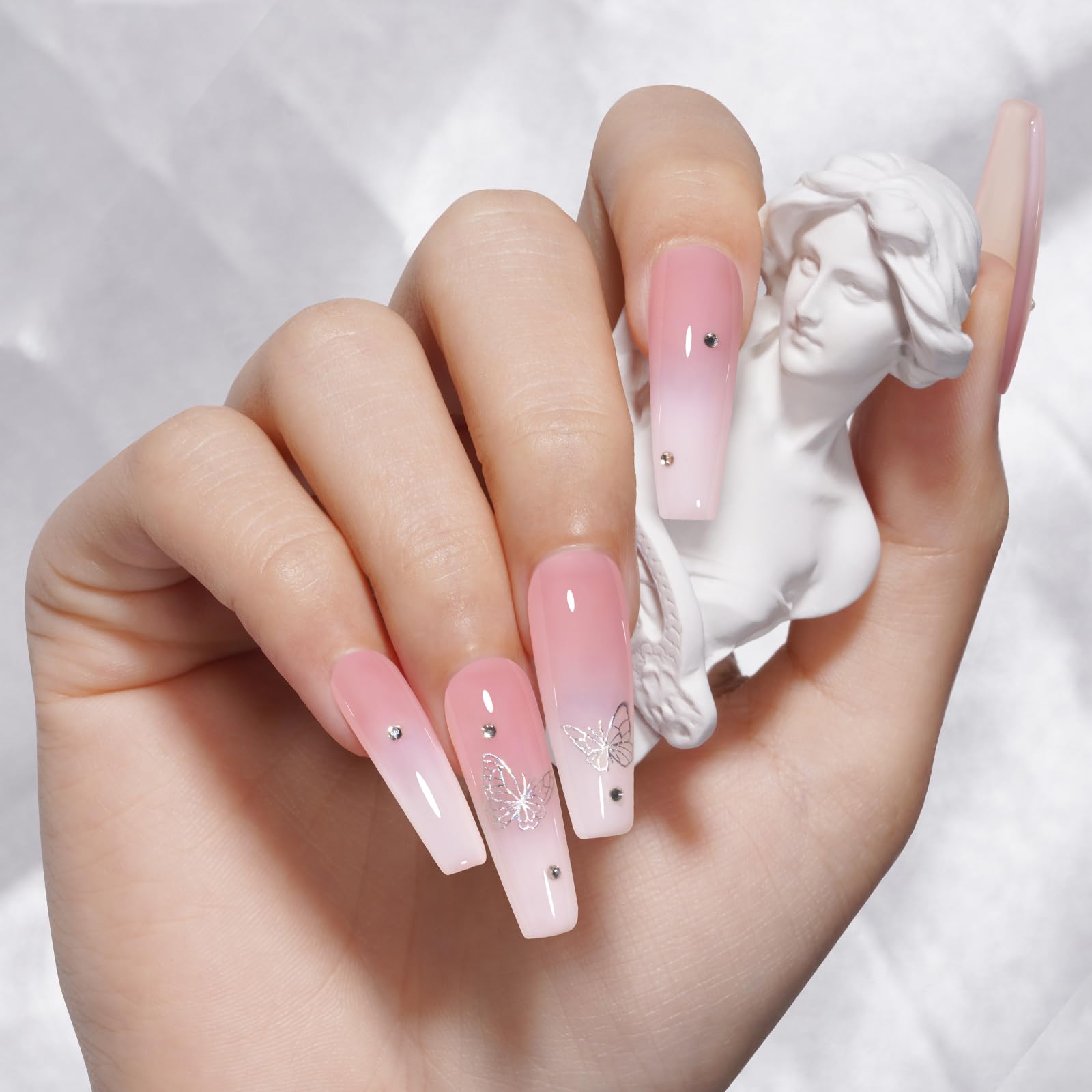 TOMICCA Milky White gel polish brush stroke shows smooth application