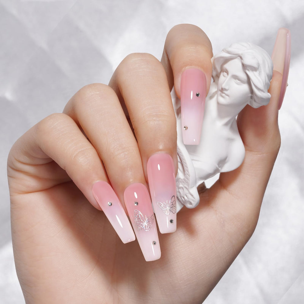 TOMICCA Milky White gel polish brush stroke shows smooth application