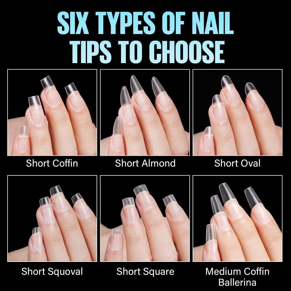 TOMICCA tips compatible with gel, acrylic, dip powder and polish