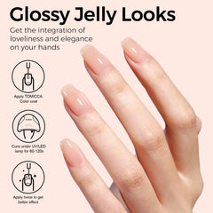 Nail being cured under LED lamp for lasting shine