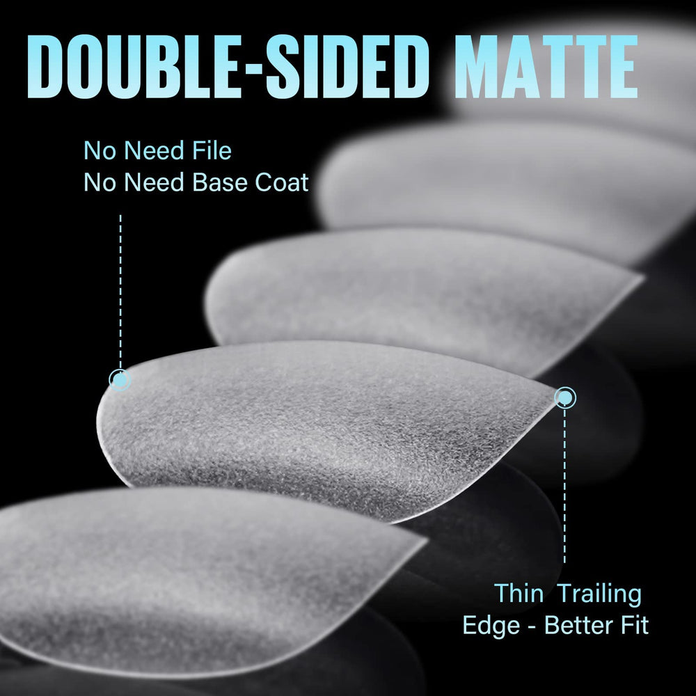 TOMICCA oval tips fit natural nails with comfortable front edge and slim rear.